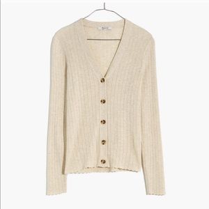 Madewell Pointelle Ribbed Cardigan